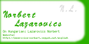 norbert lazarovics business card